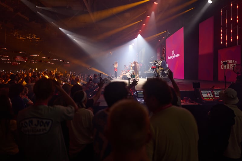 the King will come, a Billboard-charting collective of artists, performs at the 2026 Utah Area YSA Conference at the Salt Palace Convention Center in Salt Lake City on Friday, Aug. 14, 2026.