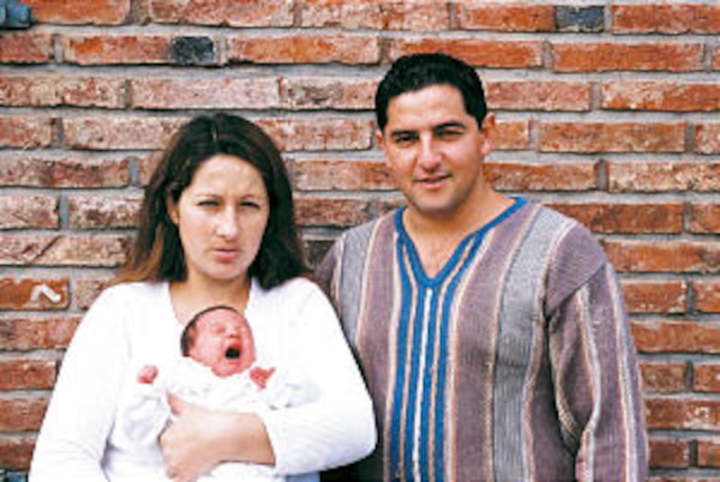 Patricio Benavides and his wife, Florencia, fled through floodwaters April 29. Their baby, Selene Ro