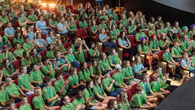 Youth attend a For the Strength of Youth conference in Edmonton, Alberta, Canada, in July 2026.
