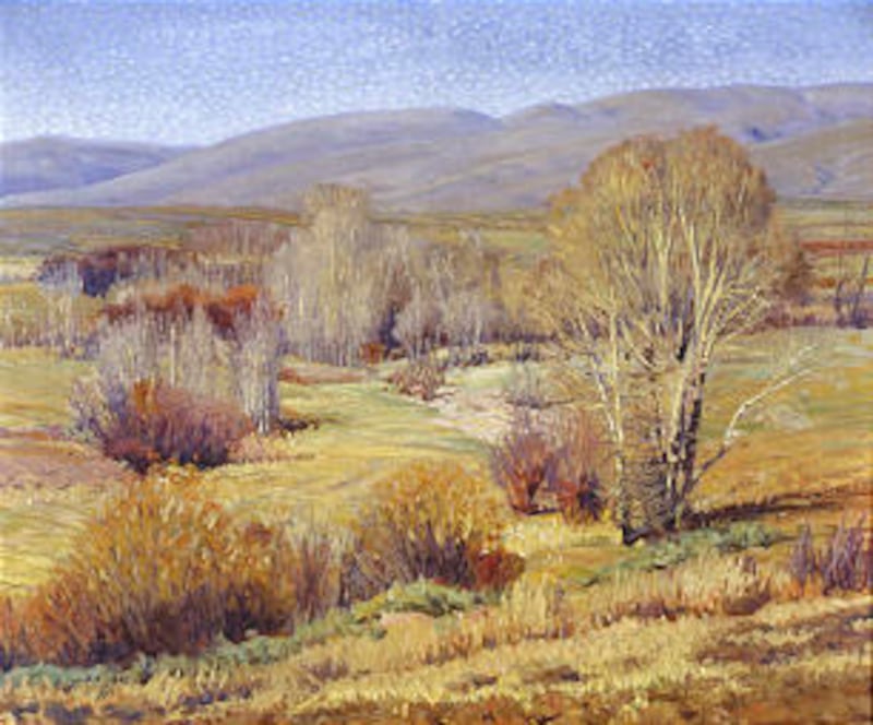 "Dry Creek Bed, October," from collection of Eve and Roy Blackburn.