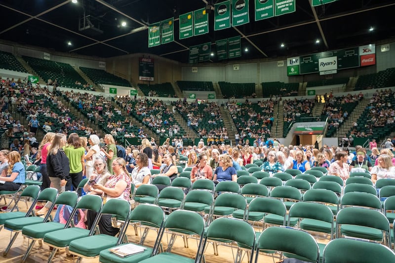 Women attend the 2026 Faithful & Loved Women’s Conference at the University of North Texas in Denton, Texas.