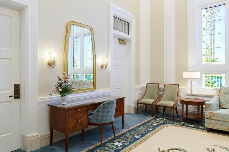 The bride's room in the Willamette Valley Oregon Temple.