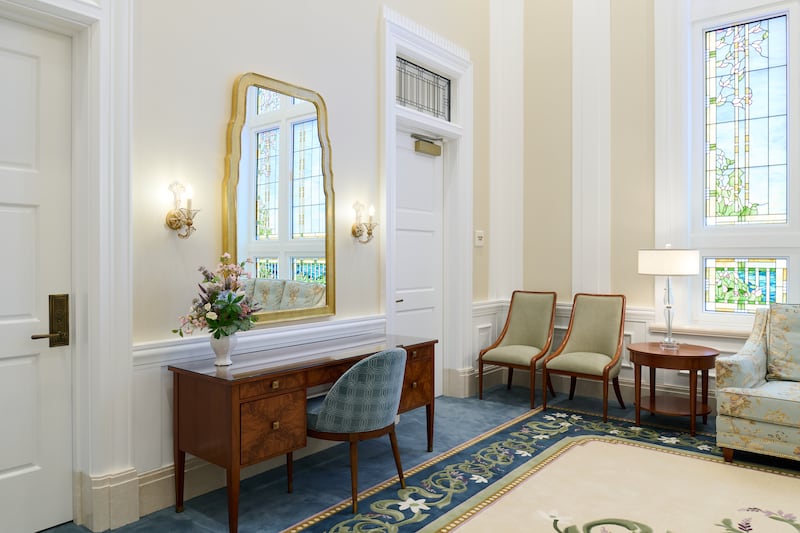 The bride's room in the Willamette Valley Oregon Temple.