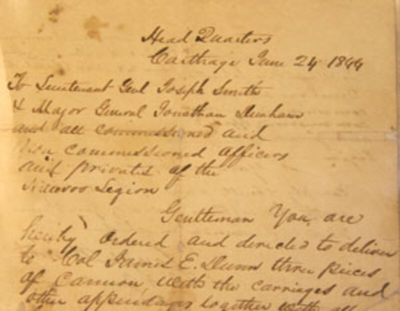 Staying in Carthage, Illinois Gov. Tom Ford orders Nauvoo Legion to turn in its weapons. As a safegu