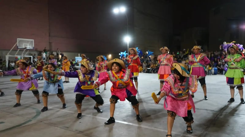 Dancers take part in a festival held to celebrate the 100th anniversary of Institutes of Religion in Lima, Peru, Sept. 26, 2026.