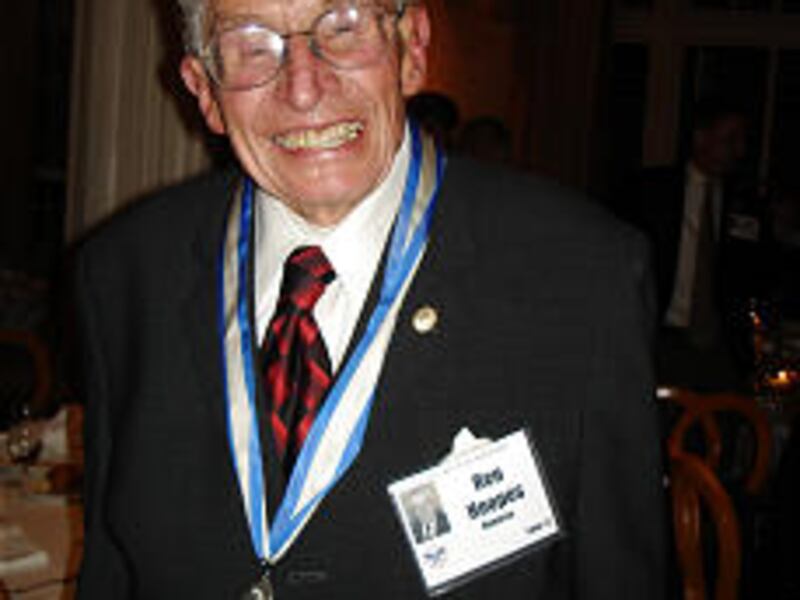 Lorenzo Ren N. Hoopes receives Scouting award at age 97.