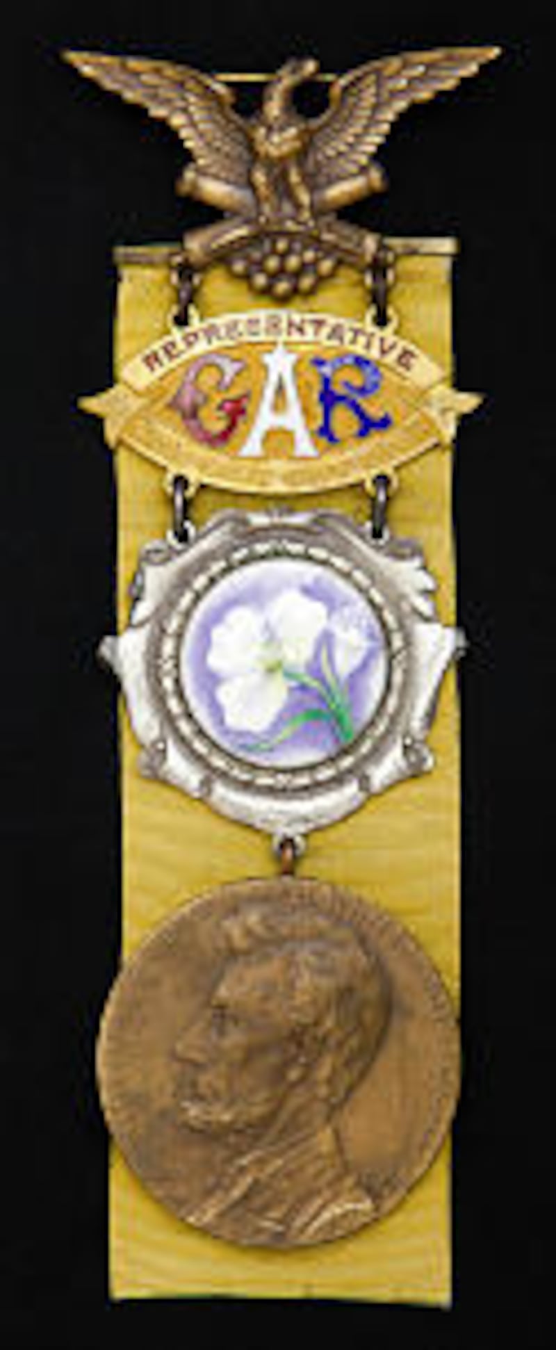 A delegate ribbon from the 1909 Grand Army of the Republic National Encampment at Salt Lake City. Th