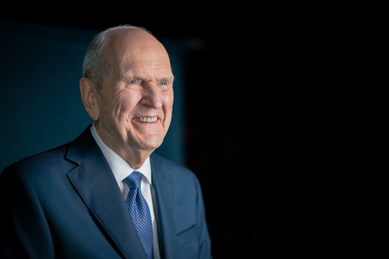 President Russell M. Nelson records a video message on the healing power of gratitude, which was shared on social media on Nov. 20, 2020.
