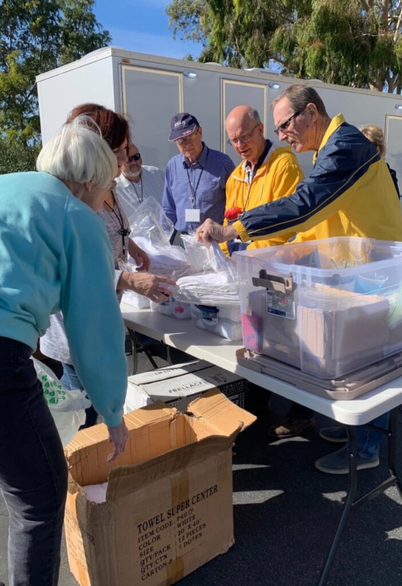 Prior to the pandemic, “Latter-day Saint Showers” volunteers gathered frequently to serve homeless people in their Riverside, California, community.