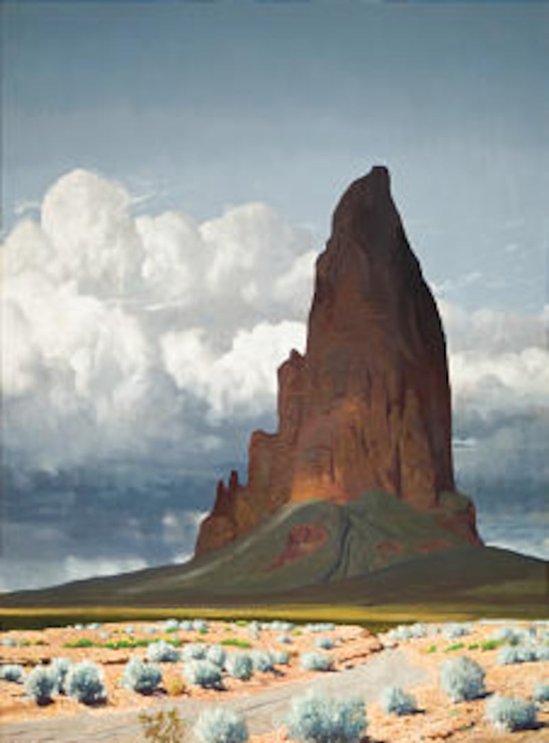 Above, James Swinnerton's 1939 oil on canvas "Agatha's Needle" (El Capitan). Above, James Swi