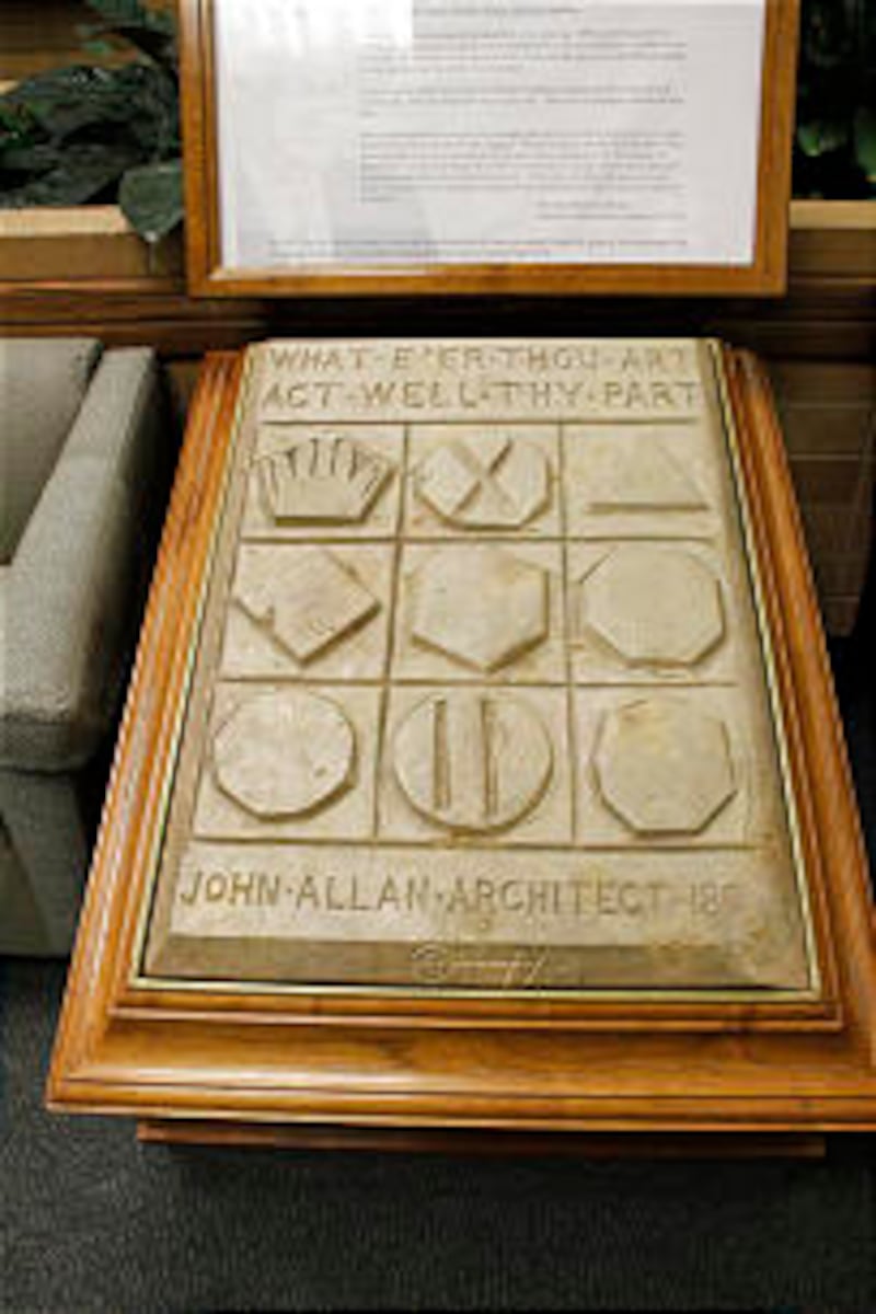 In the MTC lobby is a replica of the stone seen by Elder David O. McKay in Scotland. It was a pivota