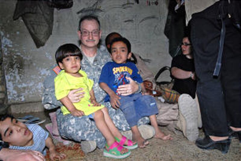 Russell Hayes with Abdul Salman family.