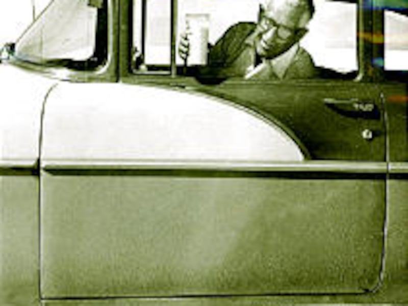 Ab Jenkins broke stock car records at the salt flats in 1956, the same year he died.