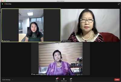 Presenters from the 3rd Interfaith Family Forum in the Philippines answer questions following the virtual event on Sept. 23, 2020.