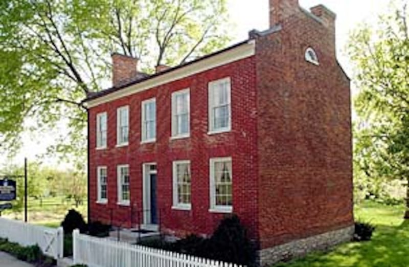 Home of Wilford Woodruff, as cast against setting sun, is excellect example of a well-preserved Nauv