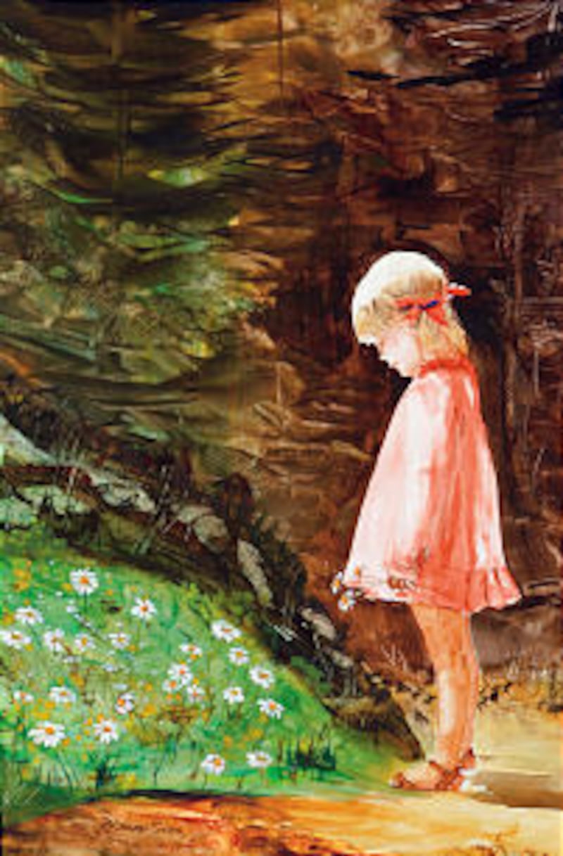 The model for "Little Daisy Girl" is the daughter of Elder John B. Dickson of the Seventy and his wi