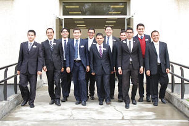 A group of Mexican-born missionaries report for training at the new Mexico City Mission Training Cen