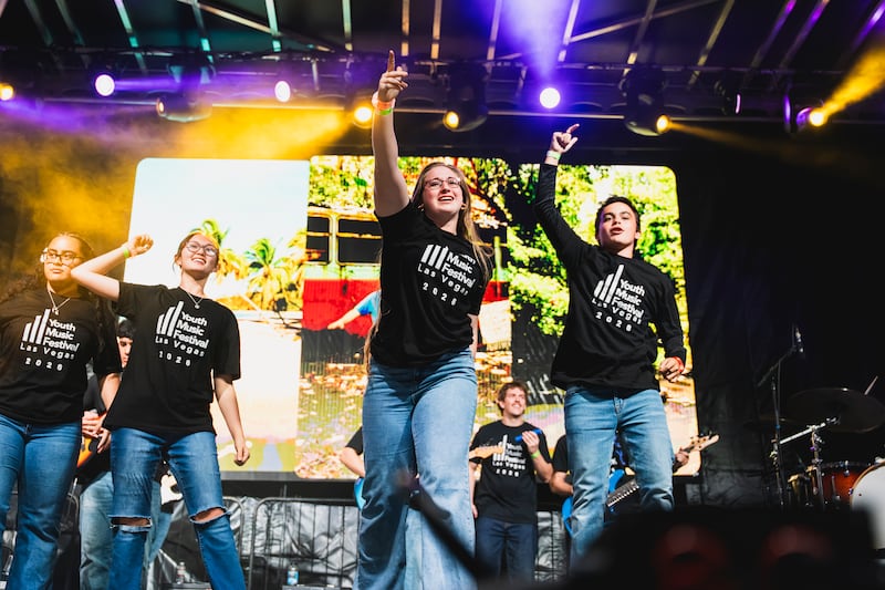 Performers sing on stage for the Las Vegas Youth Music Festival at UNLV on Saturday, Oct. 17, 2026.
