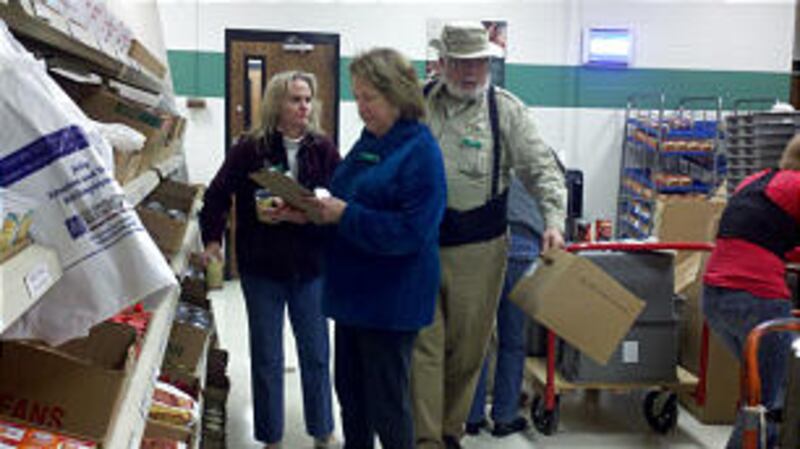 Patti Stoddard, Miriam Asper and Bob Asper — all members of the Dunwoody Ward, Atlanta Georgia Sta