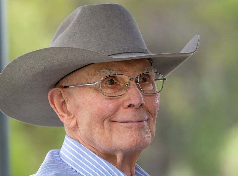 President Dallin H. Oaks smiles during a family devotional on Saturday, July 4, 2026, in Joe's Valley, Utah.