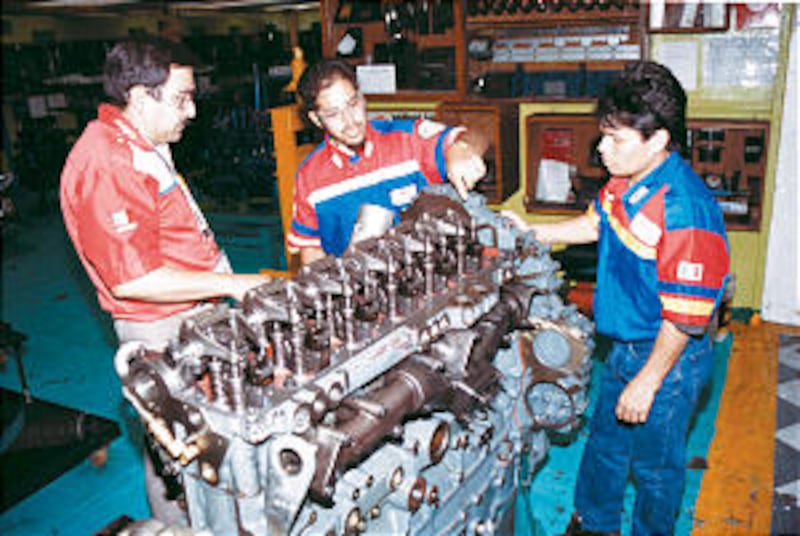 With support from Perpetual Education Fund, students learn to repair diesel engines at CEDVA, an aut