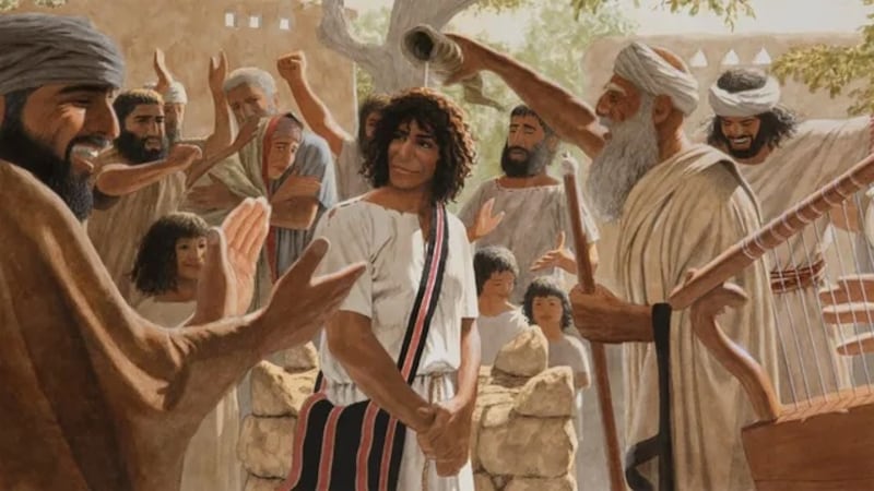 "The Prophet Samuel Anoints David to Be King of Israel in Bethlehem" is by Balage Balogh.