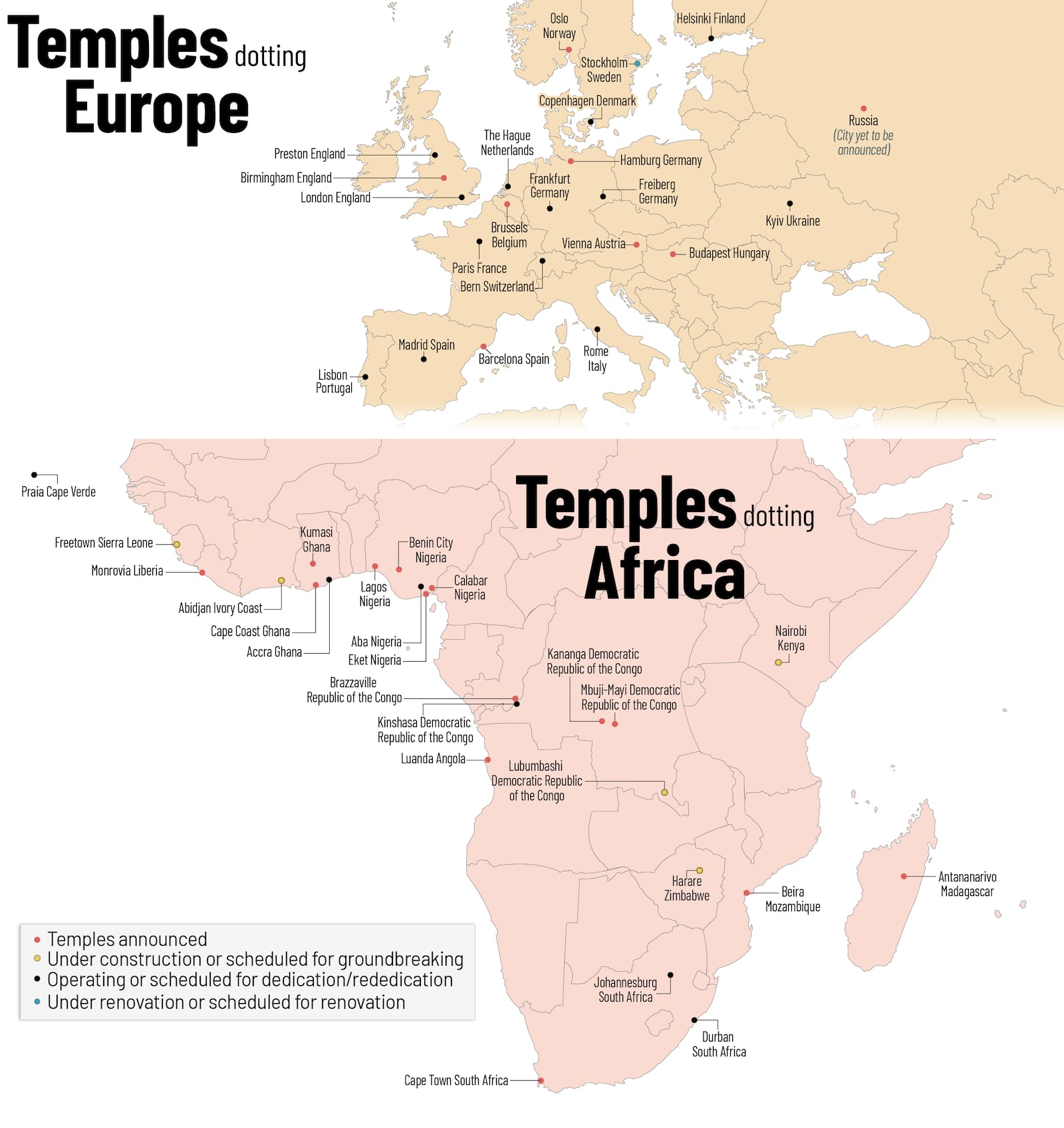 See the Church’s 335 temples worldwide across 6 maps – Church News