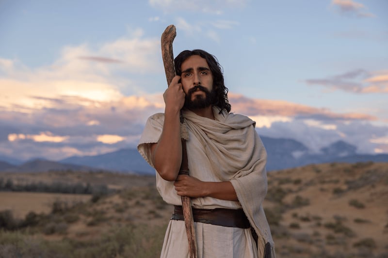 Depiction of Jesus Christ standing in a field, leaning against a shepherd’s staff; image from the Church’s Easter 2026 campaign.