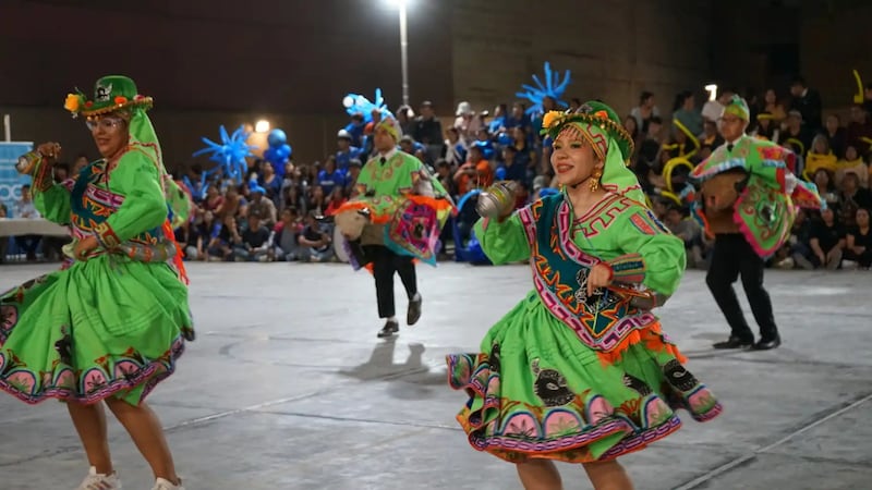 A dance shows part of Peruvian culture during a festival held to celebrate the 100th anniversary of Institutes of Religion in Lima, Peru, Sept. 26, 2026.