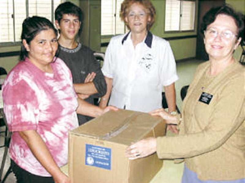 Boxes of relief provisions donated by the Church include food and other vital items.