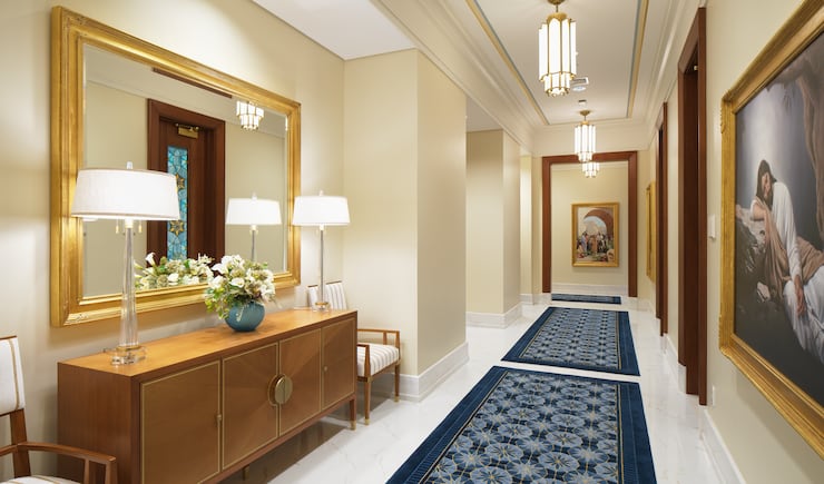 A hallway in the Belo Horizonte Brazil Temple.