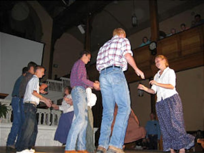 Youth dance at cultural evening event.