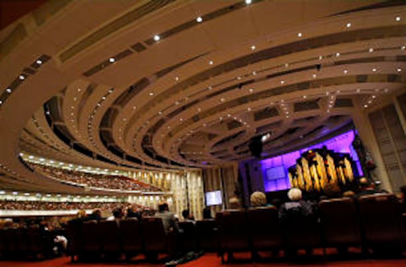 Thousands attend the First Presidency's Christmas Devotional Sunday, Dec. 4, 2011 in the Conference