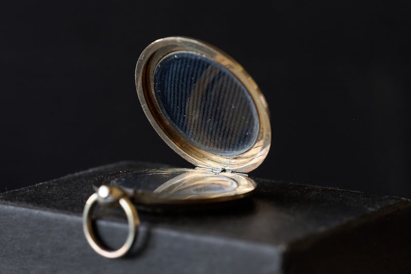 A locket containing a daguerreotype reported to be from the 1840s. Some believe it may be an image of Joseph Smith.