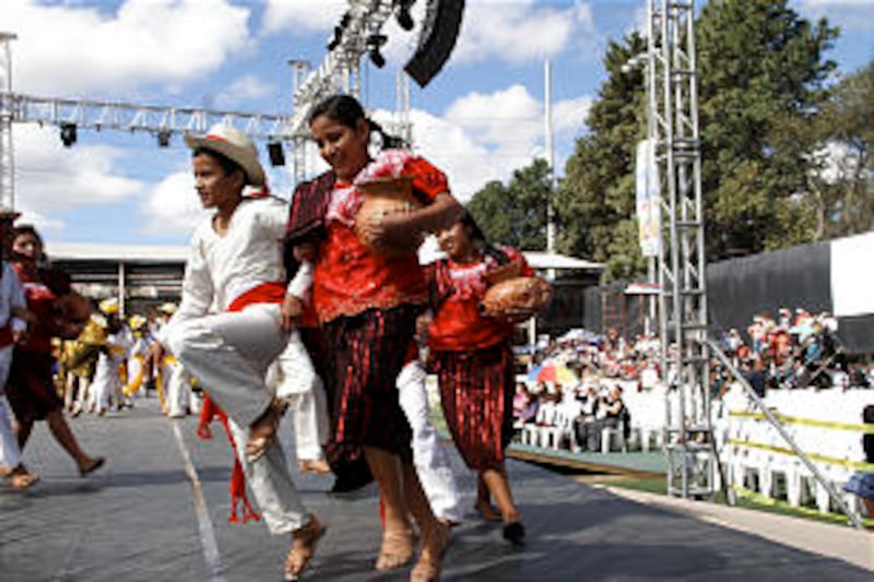 LDS youth from western Guatemala perform in Dec. 10 cultural event held in conjunction with the dedi