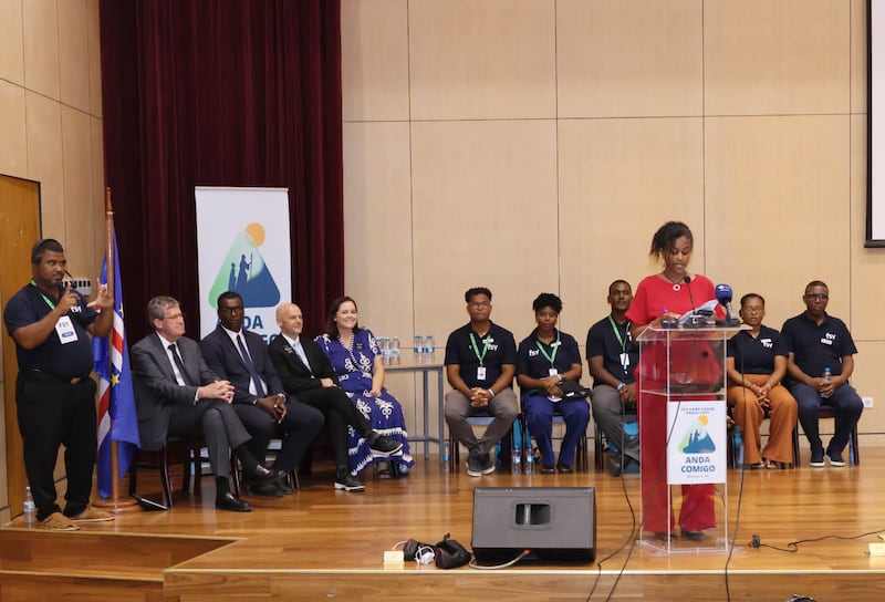 Church leaders and FSY counselors attend the opening ceremony for the For the Strength of Youth conference in Praia, Cape Verde, Aug. 17, 2026.