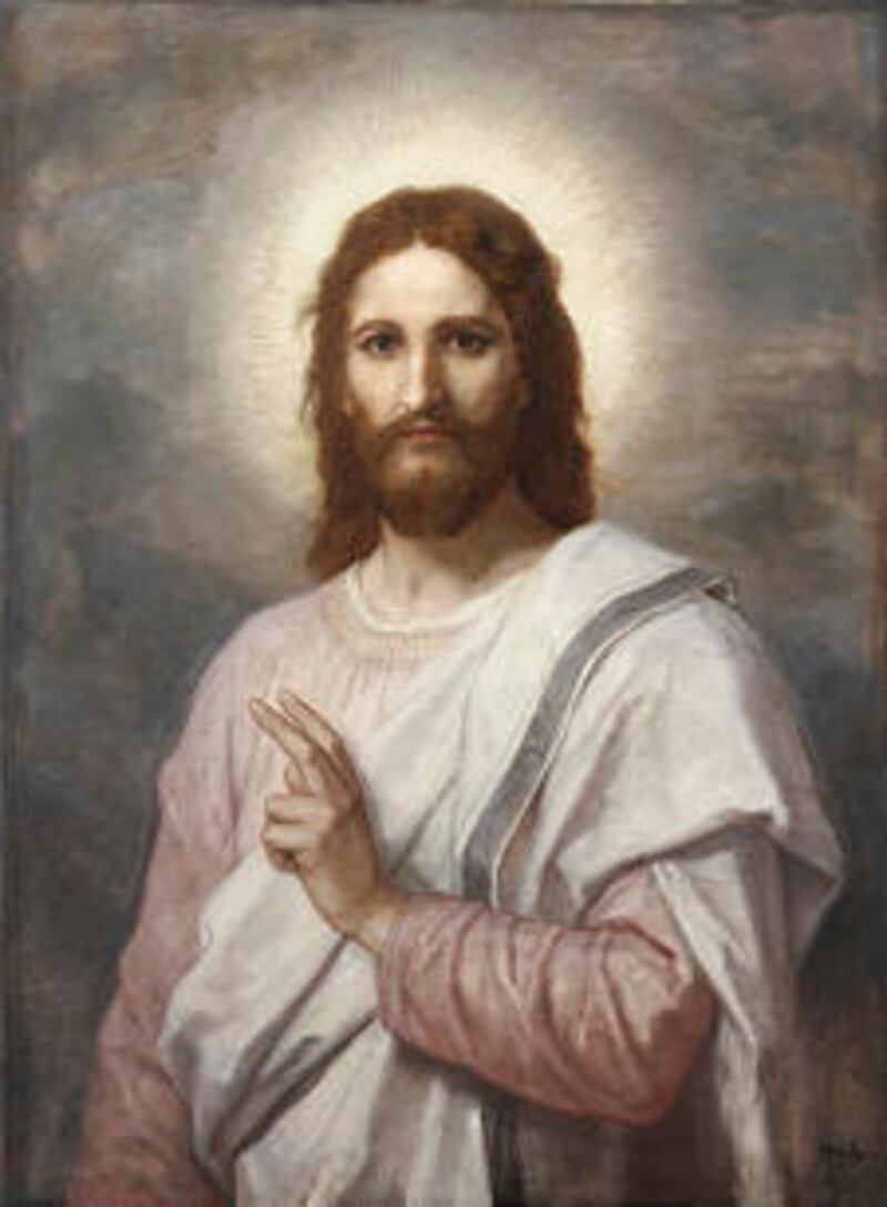 Heinrich Hofmann's 1894 oil "Portrait of Christ, the Savior," is on loan from the Riverside Church