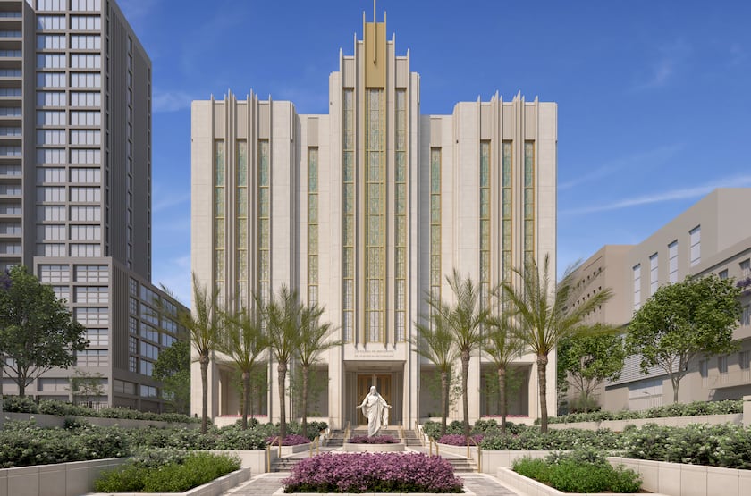 An updated rendering of the Buenos Aires City Center Argentina Temple.