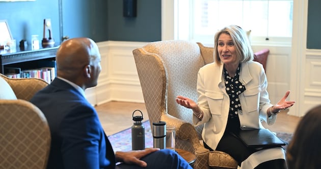 President Johnson meets governor of Maryland, discusses service priorities