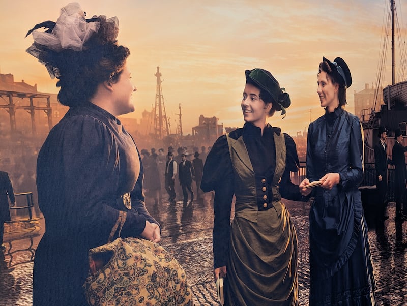 A new art installation at the Provo Missionary Training Center in Provo, Utah, illustrates the first single sisters to serve as full-time missionaries. In 1898, Inez Knight and Jennie Brimhall began serving in England.