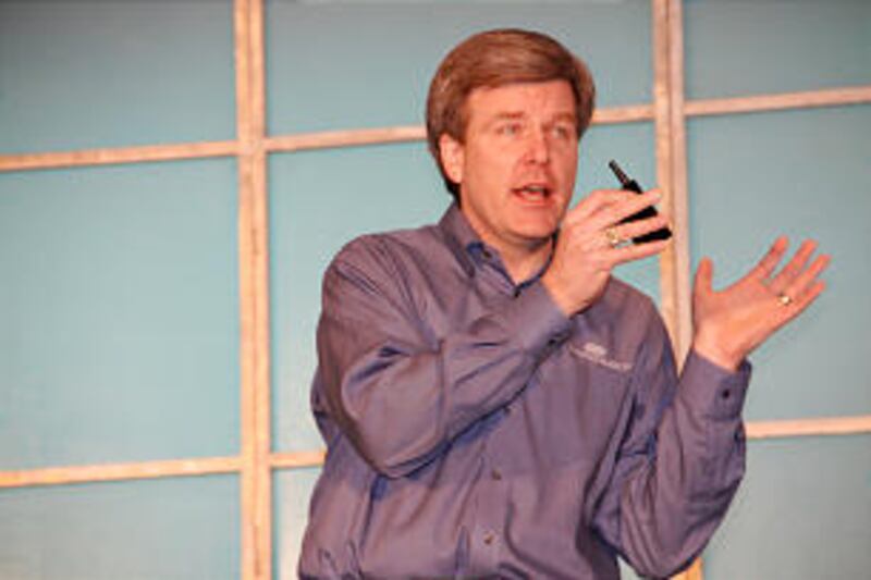 Jay L. Verkler, president and CEO of the Church's FamilySearch International, speaks at opening keyn