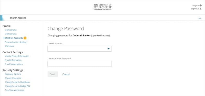 A new feature lets parents view and manage the status of the Church accounts of children under 18 that live in their household.