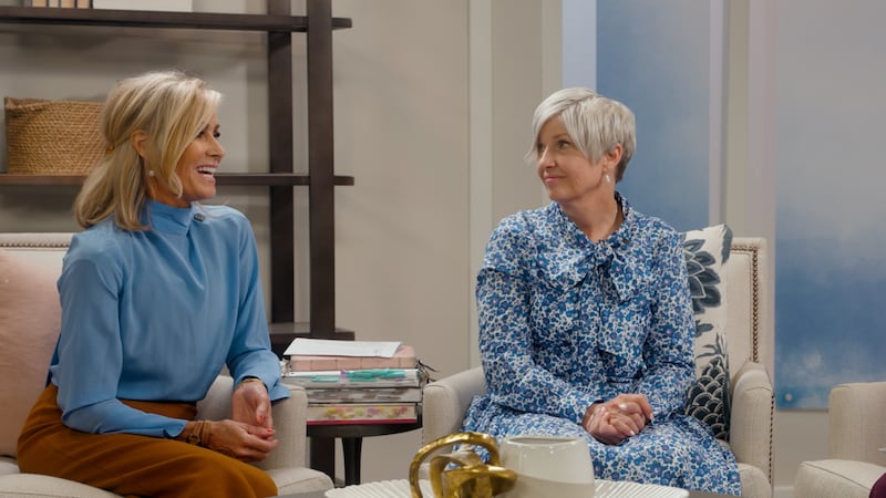 Sister Tamara W. Runia, first counselor in the Young Women general presidency, left, and Young Women General President Emily Belle Freeman speak Wednesday, April 22, 2026, on the Church News podcast.