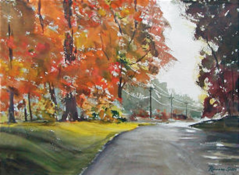 "Huntington Parkway" is one of 15 paintings by Elder Richard G. Scott of the Quorum of the Twelve on