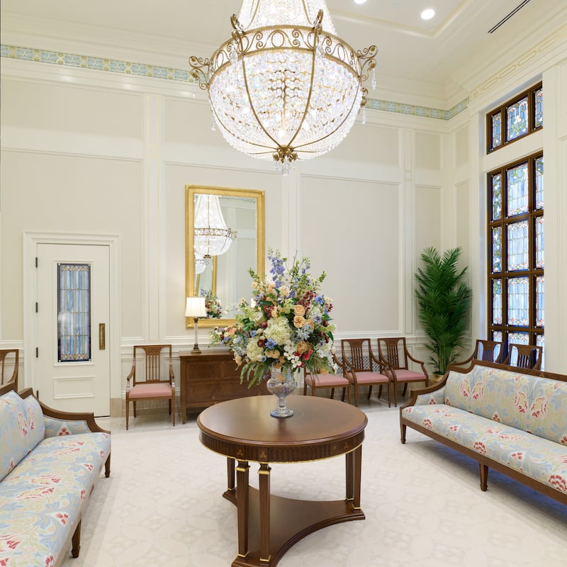 The celestial room of the Cleveland Ohio Temple.