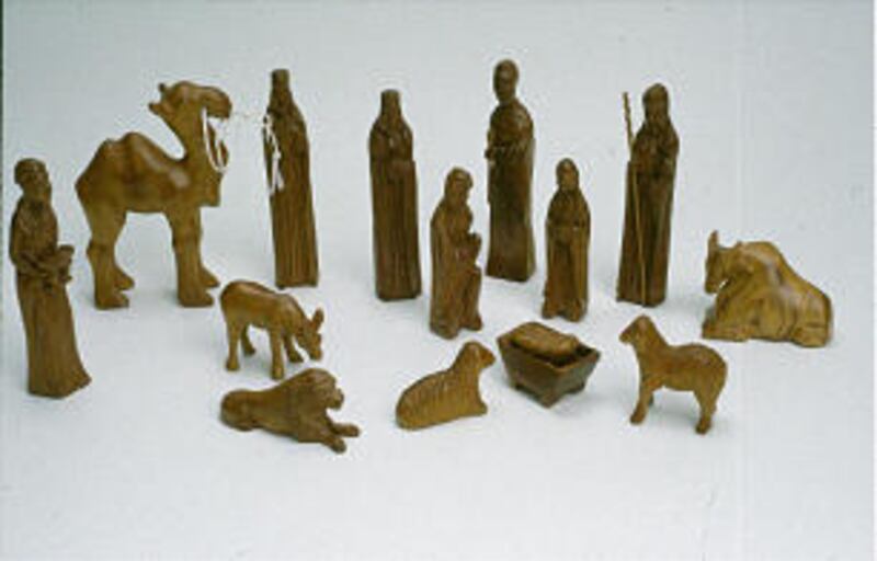 Ghana creche is among those featured in Church History Museum's "A Good Turn Christmas" exhibit.