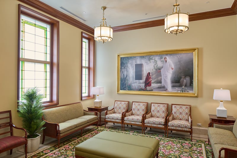 A waiting room in the Davao Philippines Temple.
