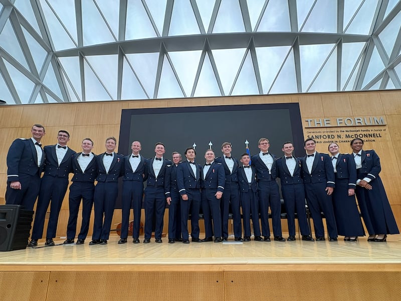 Sixteen United States Air Force Academy graduating seniors who are members of The Church of Jesus Christ of Latter-day Saints attend a baccalaureate service in Colorado Springs, Colorado, on Sunday, May 24, 2026.