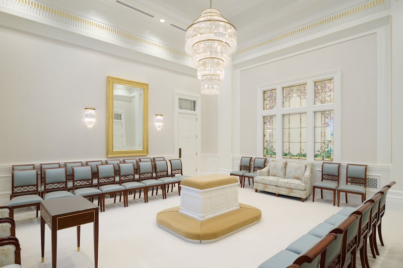 A sealing room in the Willamette Valley Oregon Temple.