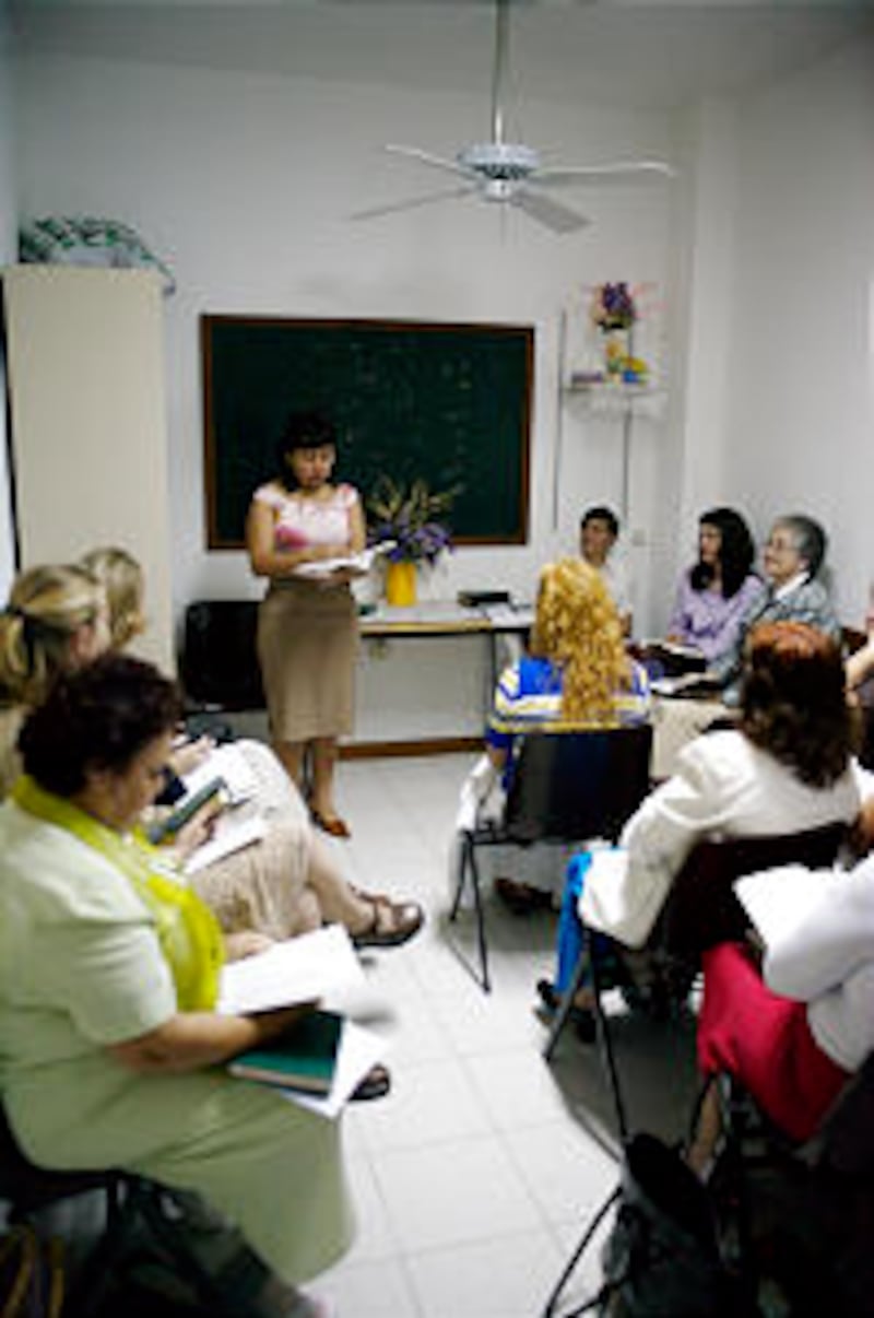 Relief Society serves as unifier for the women of Arrecife Branch, many of whom are converts.